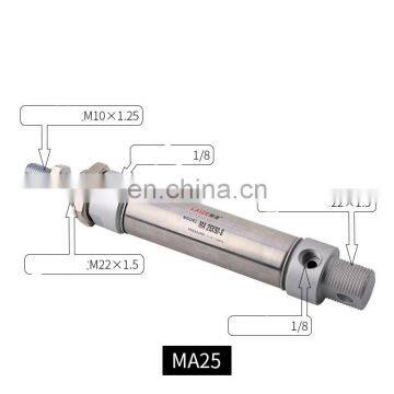 factory direct sale MA stainless steel cylinder 25*25/50/75/100/125/150/200/250/300-S-CA