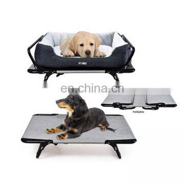 Waterproof Foldable Steel Elecated  2 in 1 Outdoor Elevated Metal Dog Bed