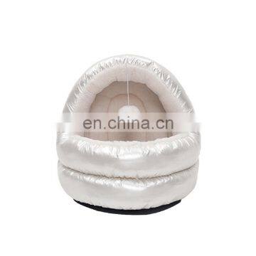 I@home Warm Washable Luxurious Villa Plush Felt Pet Bed Cat House Bed Cave photo-6