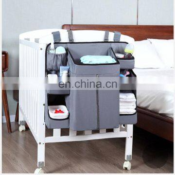 High Quality Multifunctional Baby Diaper Organizer nursery nappy hanging bag storage caddy for baby crib