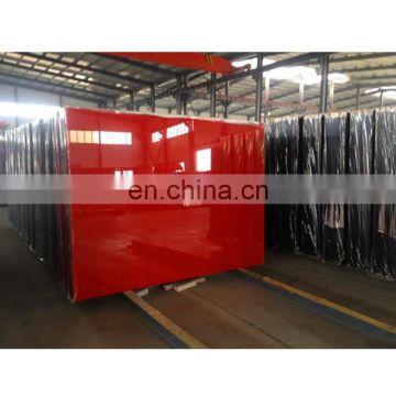 direct factory red painted building glass for decorative