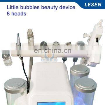 Portable 8 Heads Oxygen Jet Inject Rejuvenation Bubble Beauty Machine