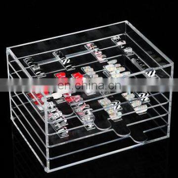 5 Grid Acrylic Nail Show Shelf Nail Tips Decoration Display Stand Rack Dust-proof Nail Art Tip Showing Shelf Storage Holder photo-4