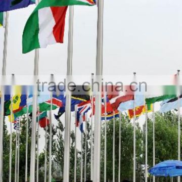 Olympic Village Flag Poles-Manual external halyard tapered flag pole