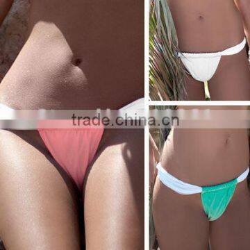 Hot Selling 2016 New Women Brazilian Bikini Bottom Swim Panty Mini Thong Sey Ladies Swimming Trunks Swimwear Beachwear Bandage B