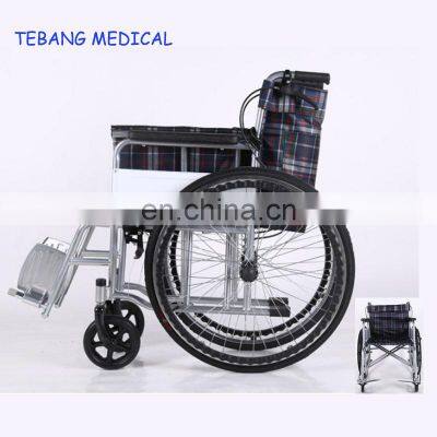 L-1 Cheapest steel disabled manual light foldable wheelchair