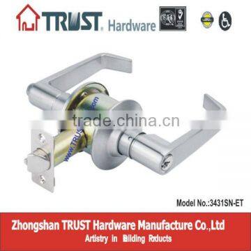 3431SN-ET:TRUST ANSI Grade 3 Cylindrical Lever Lock with brass cylinder