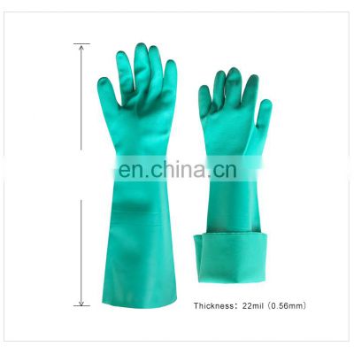 oem colored reusable car dish washing clothes cleanroom nitrile cleaning green gloves 8 mil 33 46 60 80 cm extra long