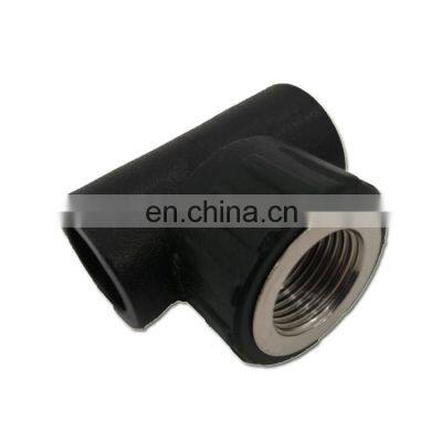 Black Fittings Male Threaded Union Faucet Adapter Hot Fusion Female Thread Tee