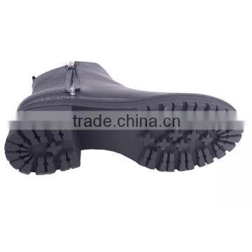 Hot Selling Woman Wholesale Best Price Two Zippers Mid Heel Anti Slip Ankle Boots photo-6