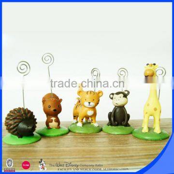 Animal Resin Base Circle Shape Place Card Holder 120mm Height photo-2