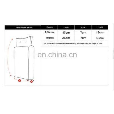 Food Grade Laminated Material Transparent PA/PE Plastic Rice Packaging 2.5kg 5kg Size Vacuum Rice Bags With Handle Accept Print photo-5