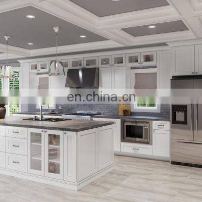 2021 New Custom Solid Wood Kitchen Cabinets Designs Cheap Price White Kitchen Cabinets Organizer Made in China