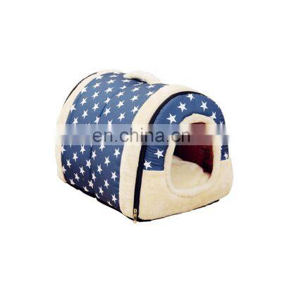 Hot sale colorful portable soft round small cute cheap comfortable pet cages carriers & amp houses