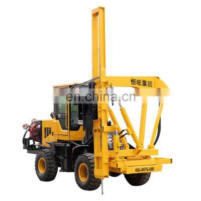 Wheeled Multifunction HWZG Hydraulic Guardrail Post Pile Driver for Sale photo-3