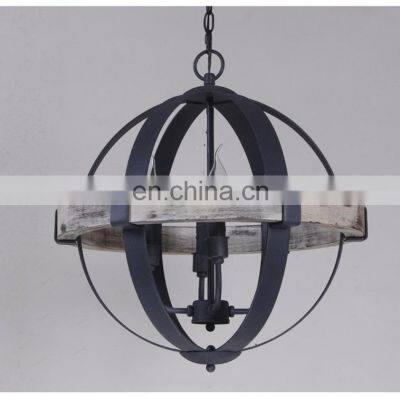 Wholesale Farmhouse Chandelier Led Round Black Painting Modern Chandelier Pendant Light Ceiling Fixture photo-4