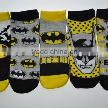 Birls comic ankle socks. 5 - Pack. Superhero Design