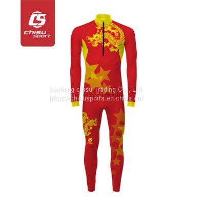 Custom Short Track Speed Skating Suits Cut Resistance Suits Long Sleeve Speed Skating Sportswear inline skin suit