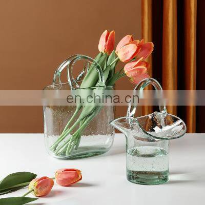 Tabletop Decoration Wholesale Nordic Home Wedding Creative Unique Decorative Bubble Bag Flower Glass Vase photo-4