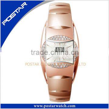 Tungsten Steel Sapphire Crystal Square Wrist Watch