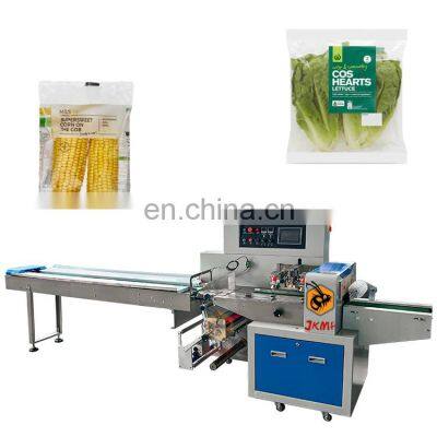 Easy to use vegetables machine packing corn cucumber packing machine flow pillow lettuce fruit vegetables packing machine