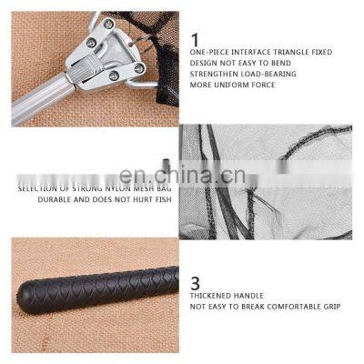 Folding Lightweight Fishing Net Extended Telescopic Rod Handle Aluminum Alloy Fish Catch Fishing Aluminum Landing Net photo-5