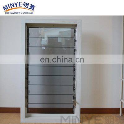 aluminum profile adjustable plantation window shutters,rolling manual operation glass shutter