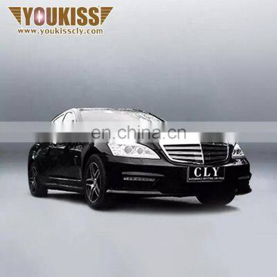 Genuine PP Front Rear Car Bumpers For Benz S Class W221 Change To S63 S65 AMG Body Kits With Grille Side Skirt