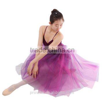 Ballet Half Long Tutus with 5 Colourful Layers, Performance Ballet Long Tutu (WE05011)