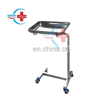 HC-M068  Factory price stainless steel medical quadrate apparatus surgical operating instrument tray stand for hospital