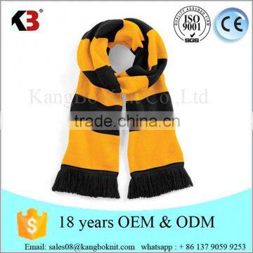 Wholesale fashion stripe knitting scarf custom winter scarf factory