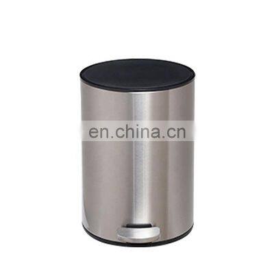 Stainless Steel Bin Garbag Garbage Sorting Commercial 10L Kitchen Container Sanitary Round Trash Can