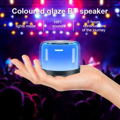 Portable Led Light Music Speaker True Wireless Stereo Outdoor Battery Plastic Mini Bluetooth Subwoofer Speaker