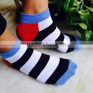 Paneled ankle socks