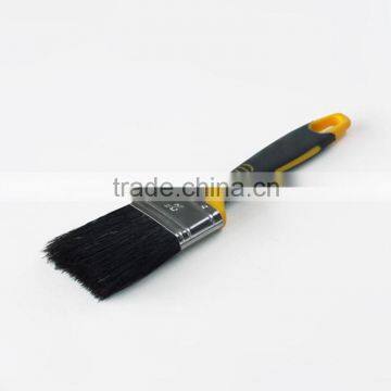 Flat natural bristle brush hog paint brush rubber handle 25mm 40mm 50mm