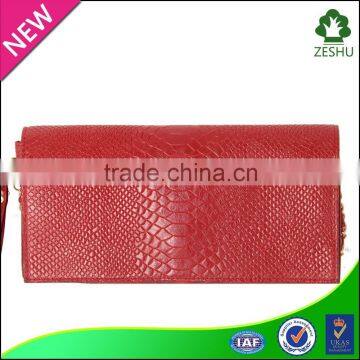 latest design snakeskin pattern leather ladies purse