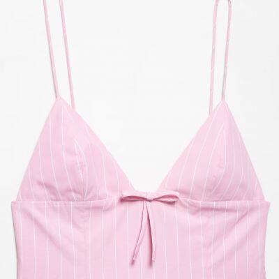 2025 Spring/Summer New European and American Style Women's Fashion Sexy Hot Girl Bow Decoration Dress