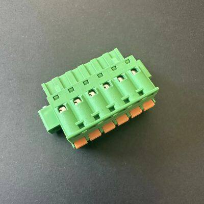 Plug-in wiring plug 2EDGKDM-5.08mm pitch PCB copper flame-retardant terminal green connector 2P-24P