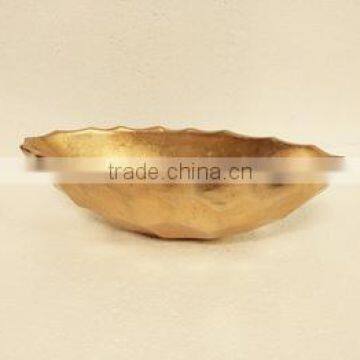 High quality best selling eco friendly lacquered metallic gold salad bowl from Viet Nam