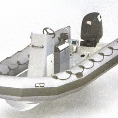 Inflatable Boat 6M with Rigid Hard Aluminum Whole Bottom, 100Hp Engine and Driving Controller for Security and Navy