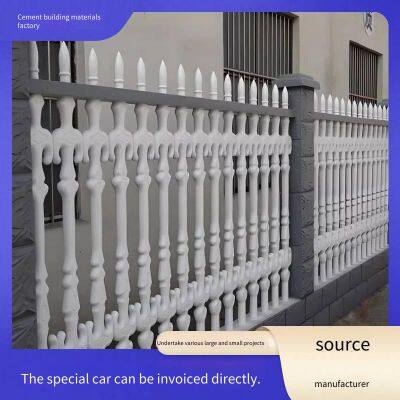 European-style Precast Concrete Railings, Customized Cement Vase Columns, Guardrail Factory, Distinctive Villa Courtyard, Jinjian Art Fences photo-3