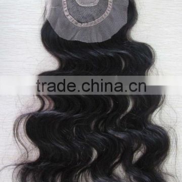 2013 Hot Sale fashion human hair silk base top lace front closure piece