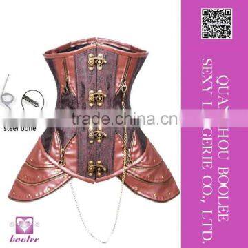 2015 Latest popular hot sale Bronze overbust boned corset