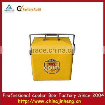 Metal rolling ice cooler