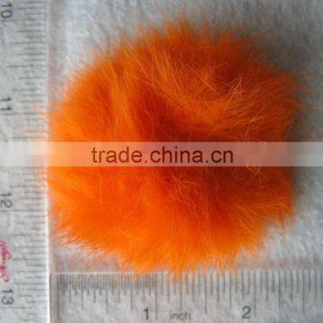 ORANGE COLOR Fur Balls, Sewing Notion, Pom Poms, Sew on faux fur ball