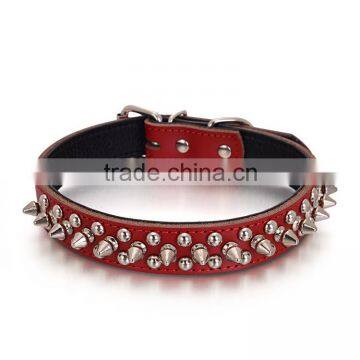 Alloy Fittings Litchi Grain Dog Collars Bullet Nail Pet Collar photo-6