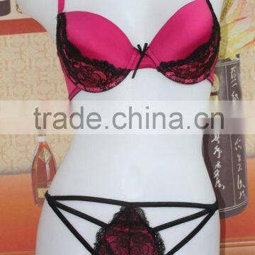 nighty sexy bra panty set,pink sexy lace women bra set