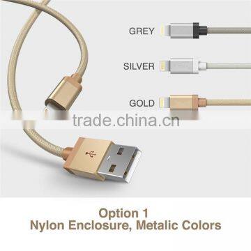 Nylong & TPE Mfi Original 8 Pin Circular Connector Wholesale USB Cable for IOS photo-4