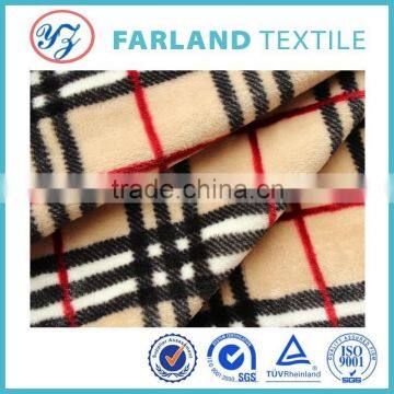 Factory direct sale , Double-sided print tartan plaid Flannel fabric , for home textile fabric