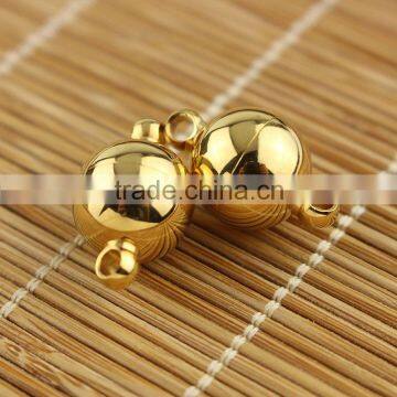 JF1293g 8mm 10mm 12mm Gold Plated Stainless steel round ball magnet magnetic clasps                        
                                                Quality Choice